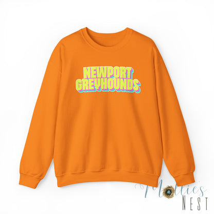 Adult. Newport Greyhounds. NEON sweatshirt