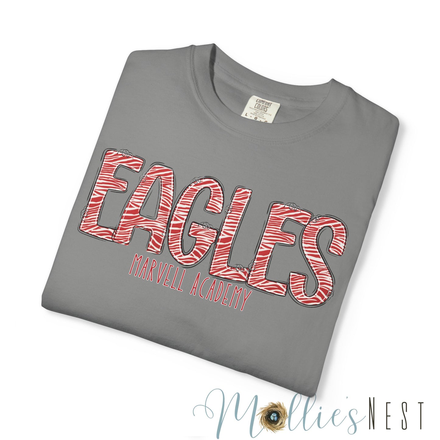 ADULT. Comfort Colors EAGLES (Marvell) Zebra Print