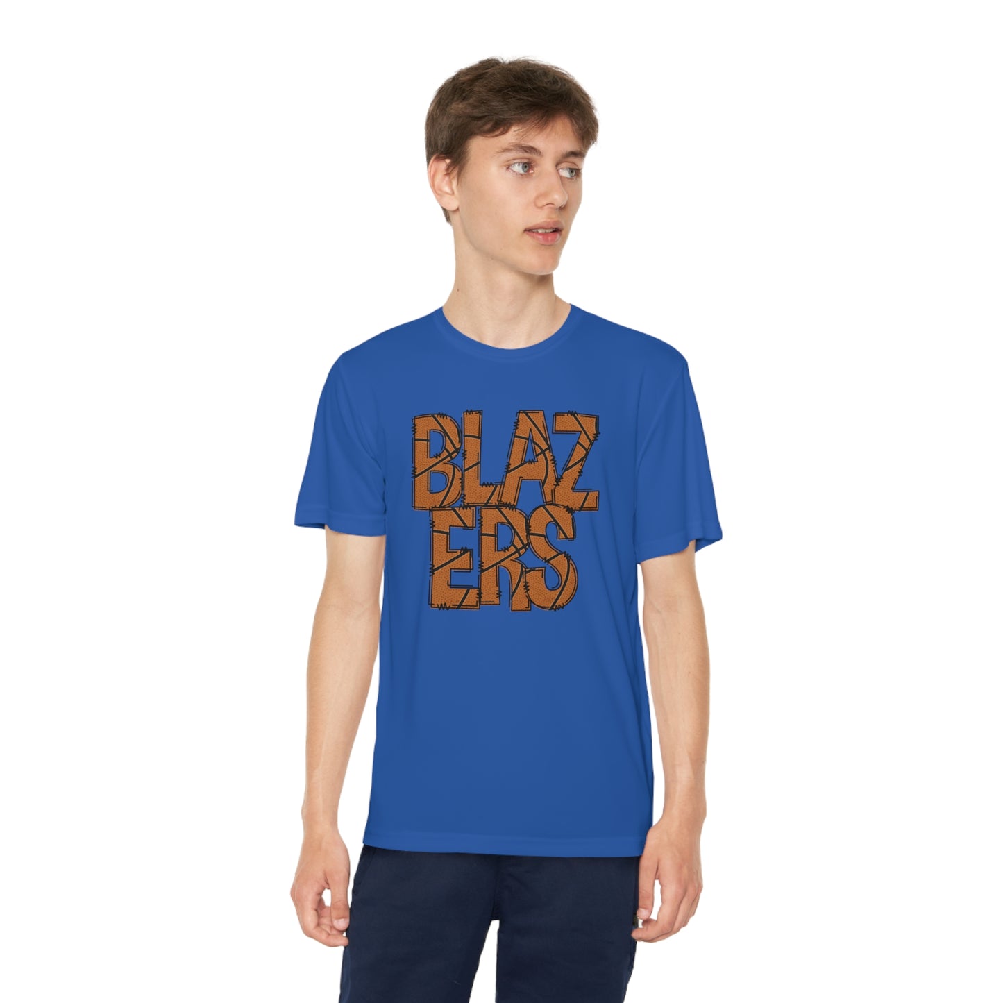 Youth Competitor Tee. Basketball Font Blazer