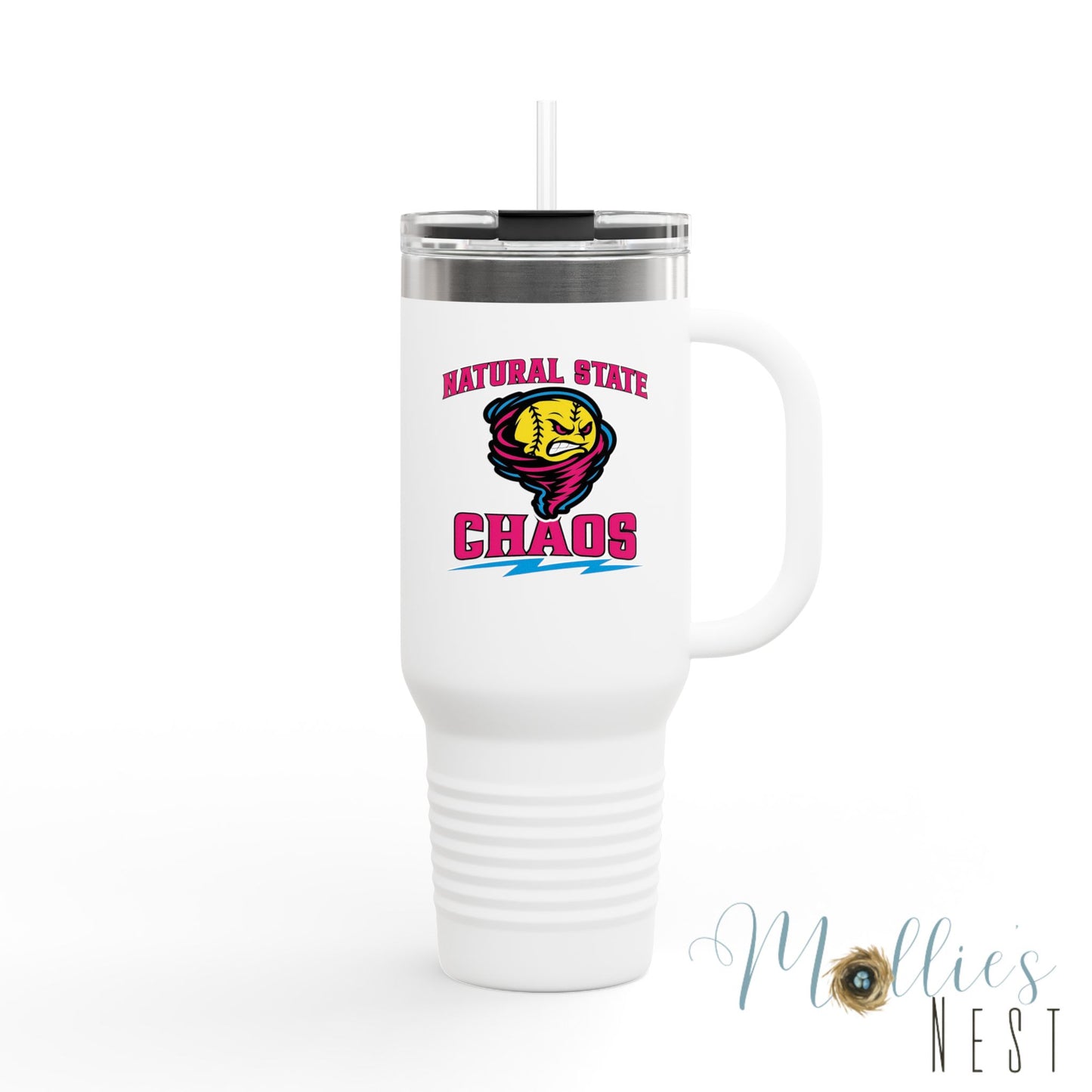 Insulated Travel Mug — 'Natural State Chaos' 40oz Stainless Tumbler