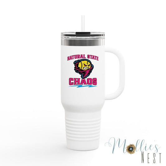 Insulated Travel Mug — 'Natural State Chaos' 40oz Stainless Tumbler