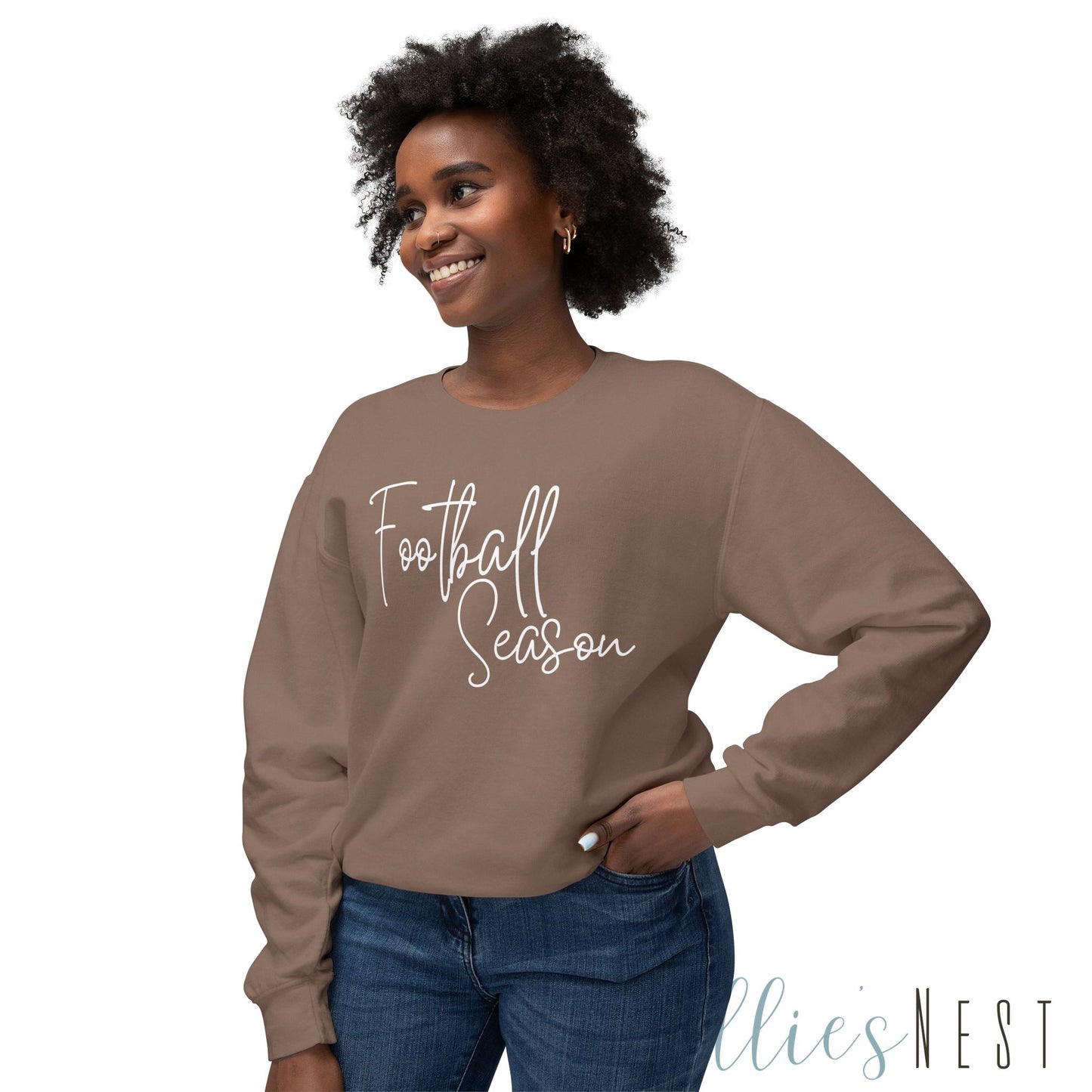 Unisex Football Season Lightweight Crewneck Sweatshirt