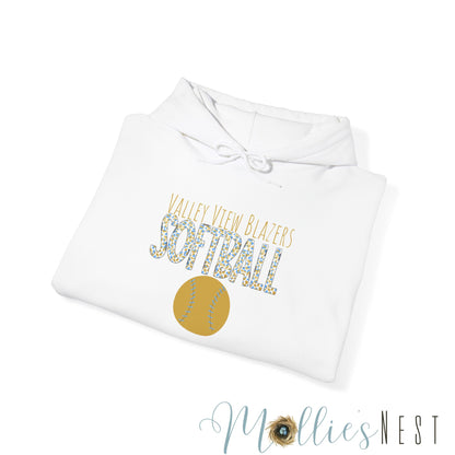 Custom Valley View Blazers Softball Hoodie - Unisex Heavy Blend™ Sweatshirt