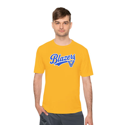 Adult. Blazers Valley View Script Performance Tee – Moisture-Wicking Athletic Shirt