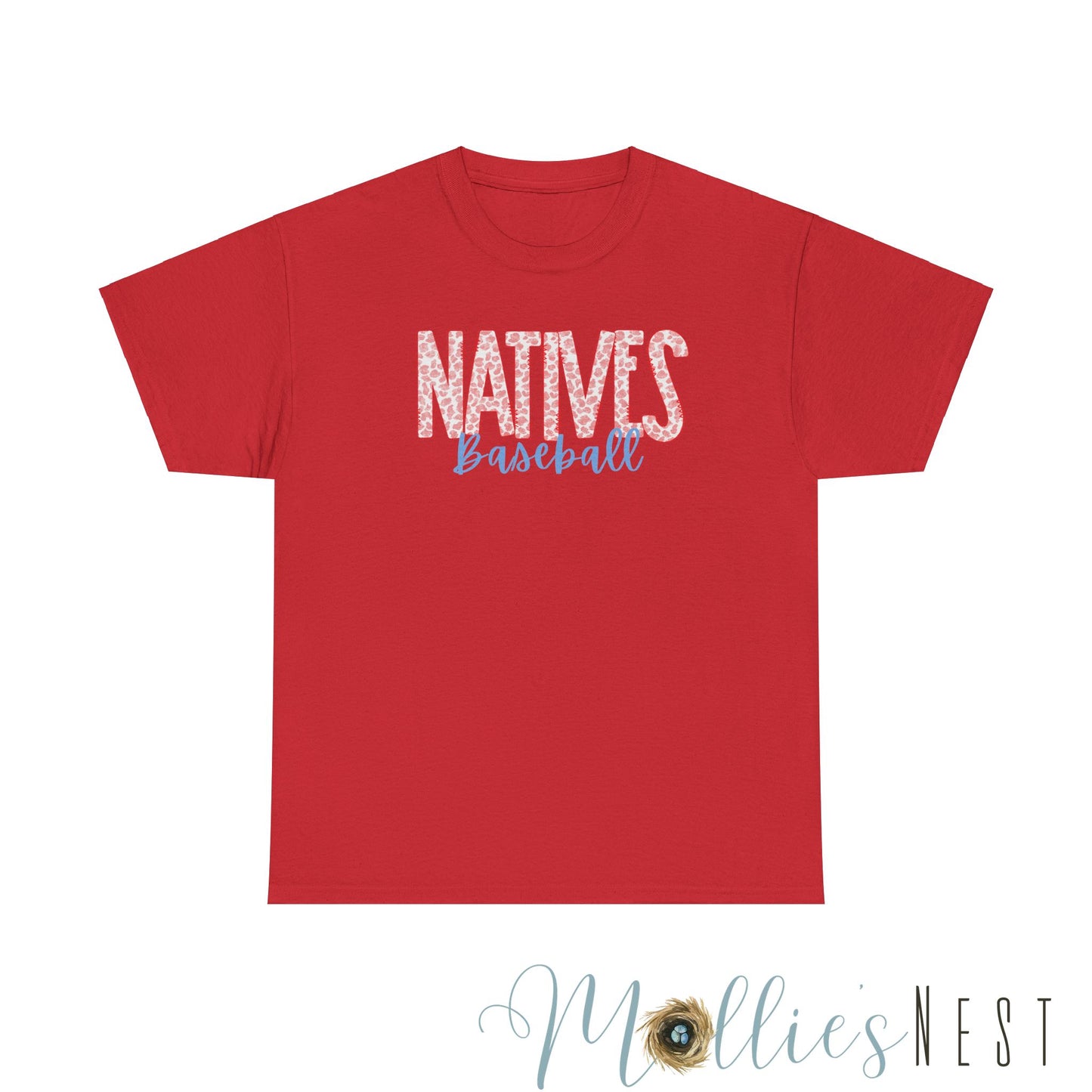 Leopard Natives Baseball Heavy Cotton Tee. NATIVES 25