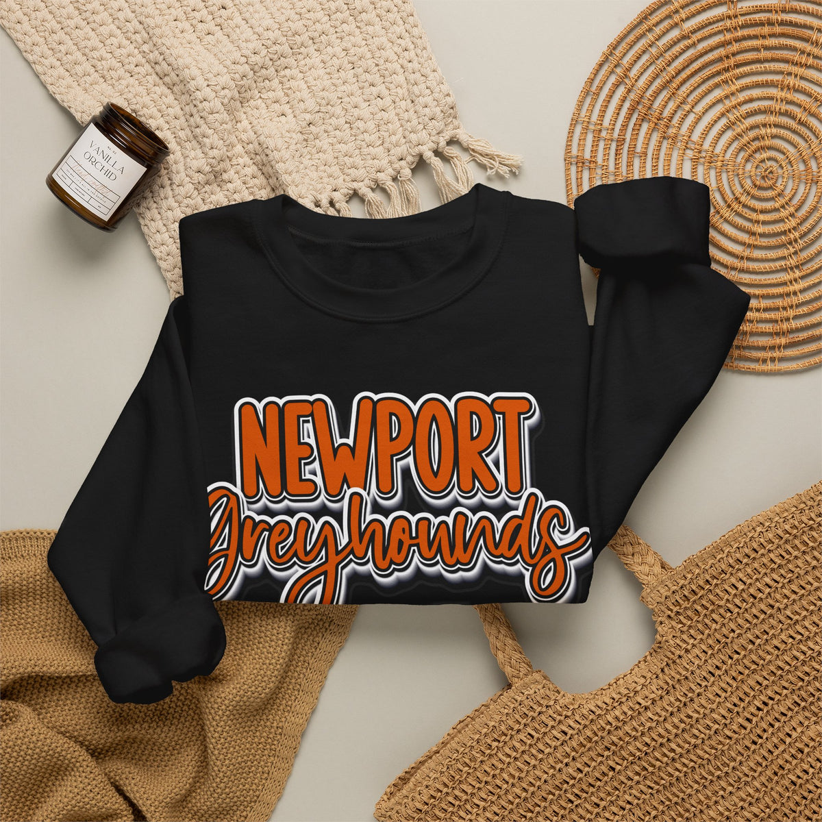 Newport Greyhounds Crewneck Vintage Graphic Sweatshirt