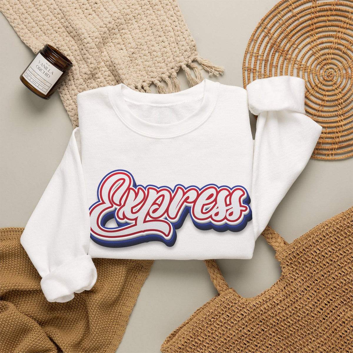 ADULT.  Express Baseball Graphic Sweatshirt