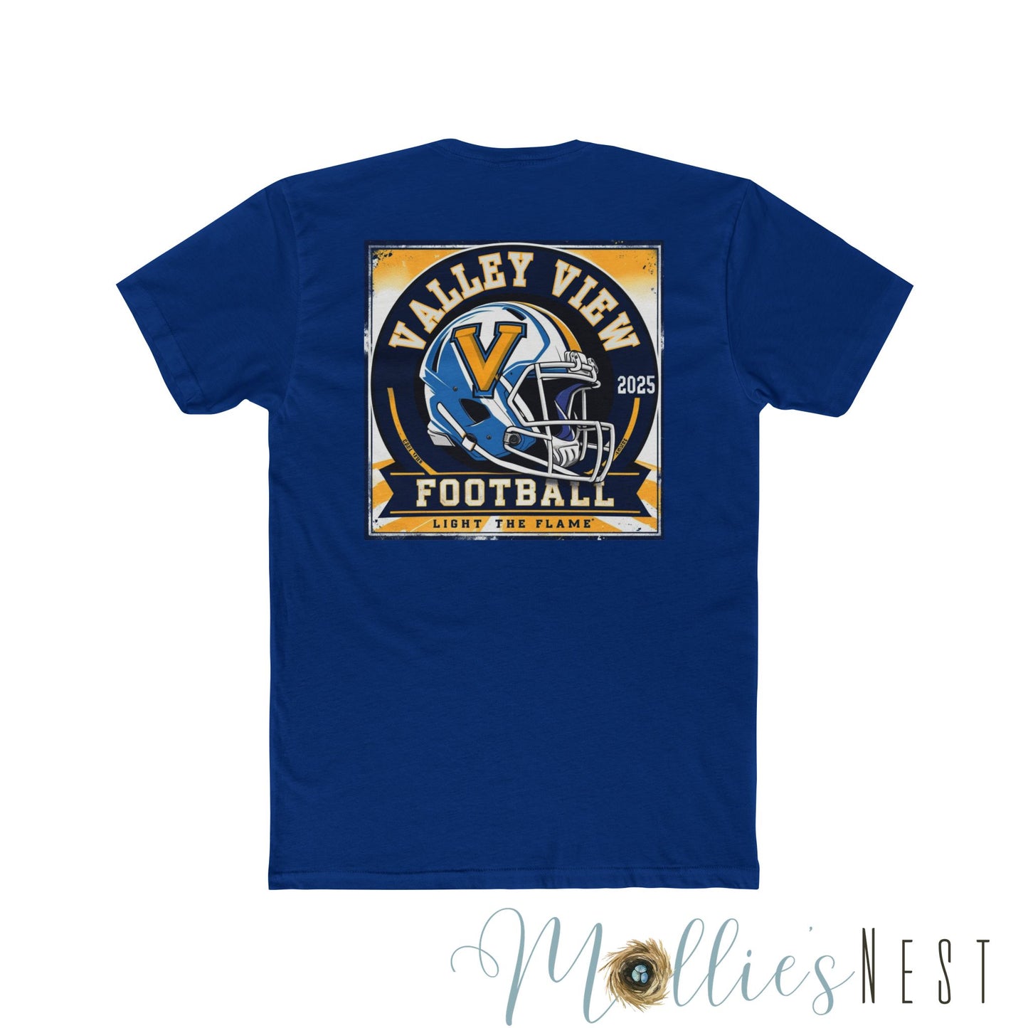 Valley View Football Unisex Cotton Crew Tee, Sports Tee, School Spirit Shirt, Game Day Apparel, Football Fan Wear