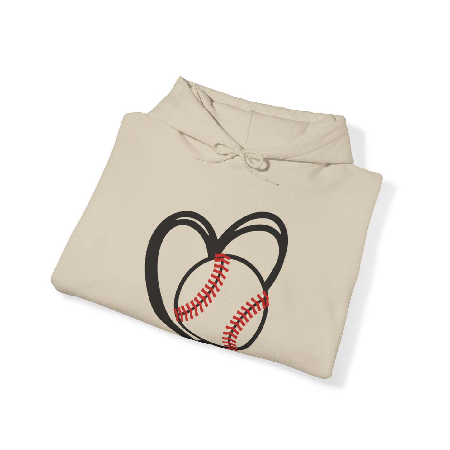 Heart Baseball Heavy Blend™ Hooded Sweatshirt