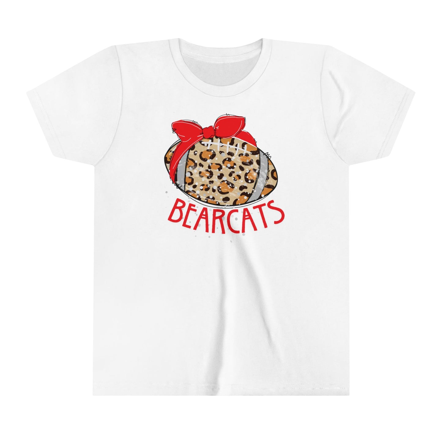 Youth Bearcats Leopard football Short Sleeve Tee