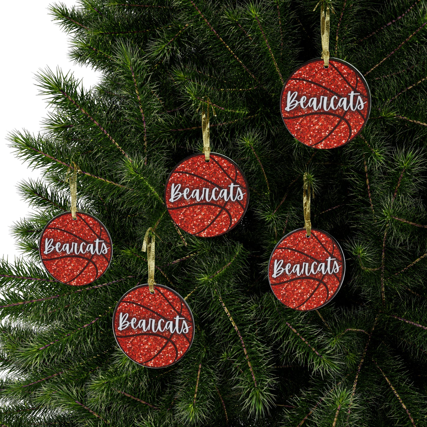 Bearcat Basketball Acrylic Ornaments