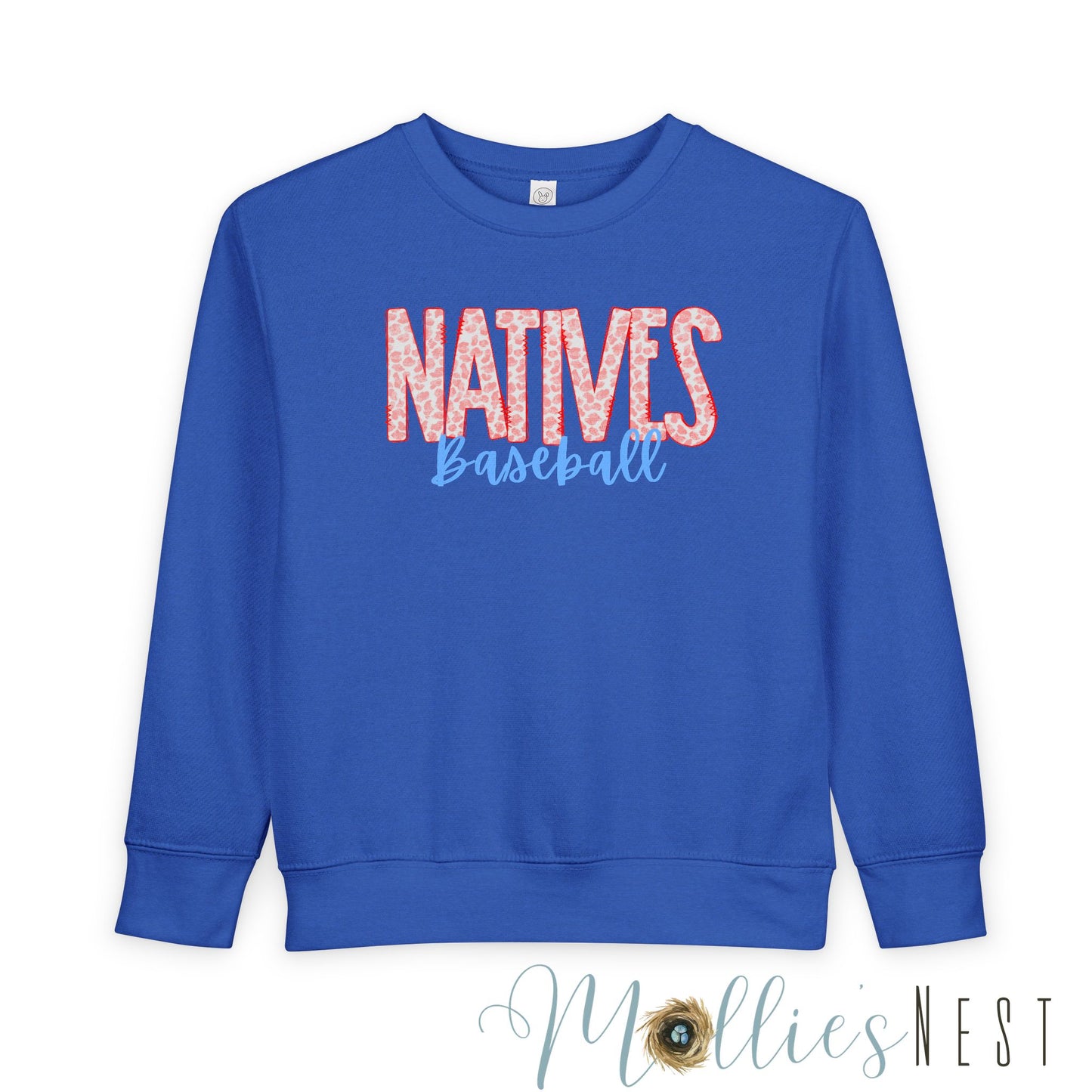 Natives Baseball Toddler Sweatshirt, Cute Kids Gift, Baseball Fan Apparel, Playful Toddler Gear, Sporty Children’s Clothing