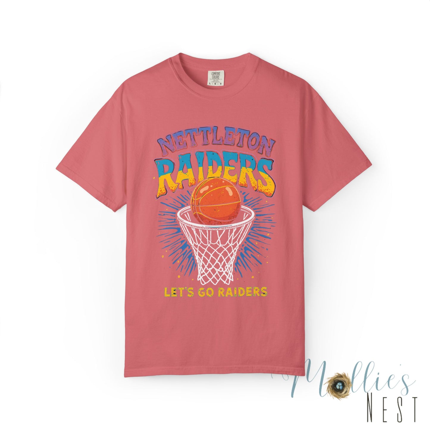 Unisex Basketball T-Shirt - 'Nettleton Raiders' Retro Basketball- Perfect for Game Day, Sports Events, Gift, Retro Vibe, Casual Wear