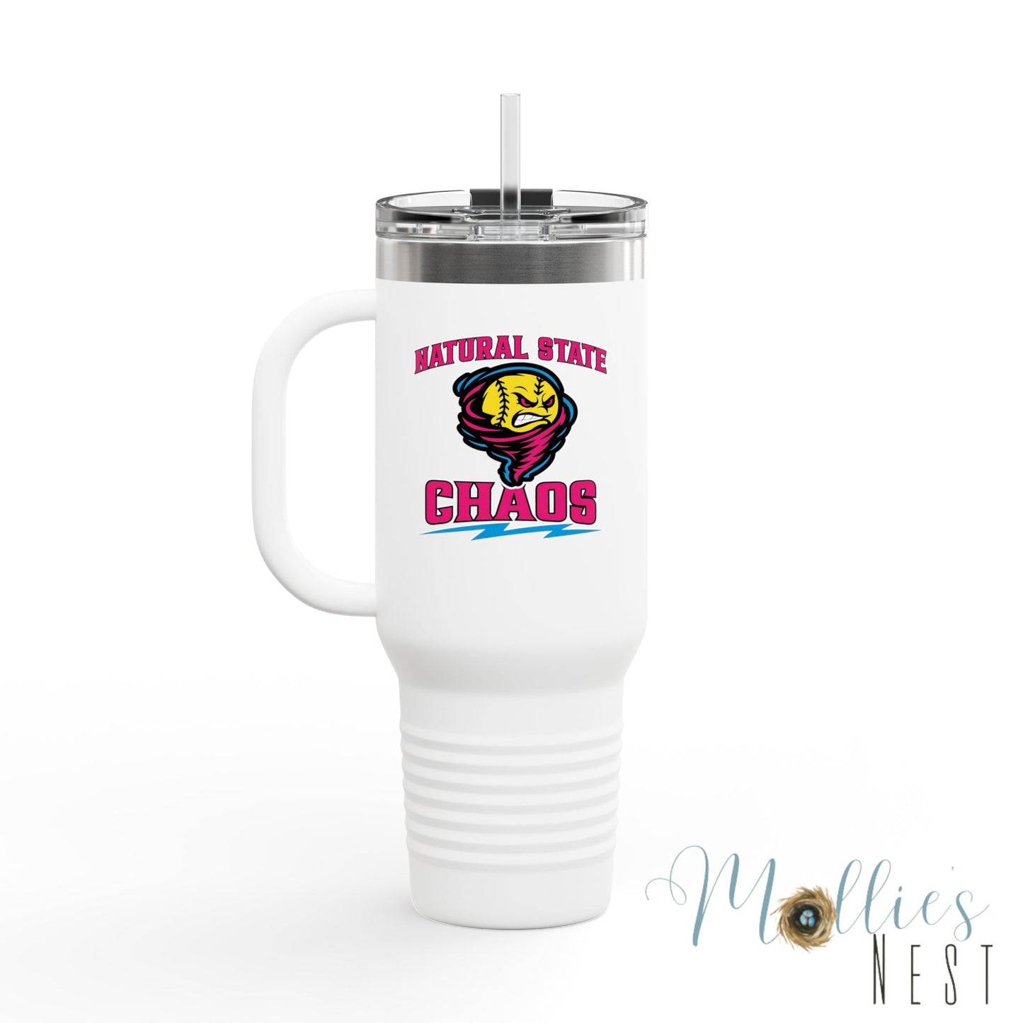 Insulated Travel Mug — 'Natural State Chaos' 40oz Stainless Tumbler