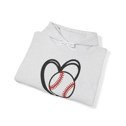 Heart Baseball Heavy Blend™ Hooded Sweatshirt