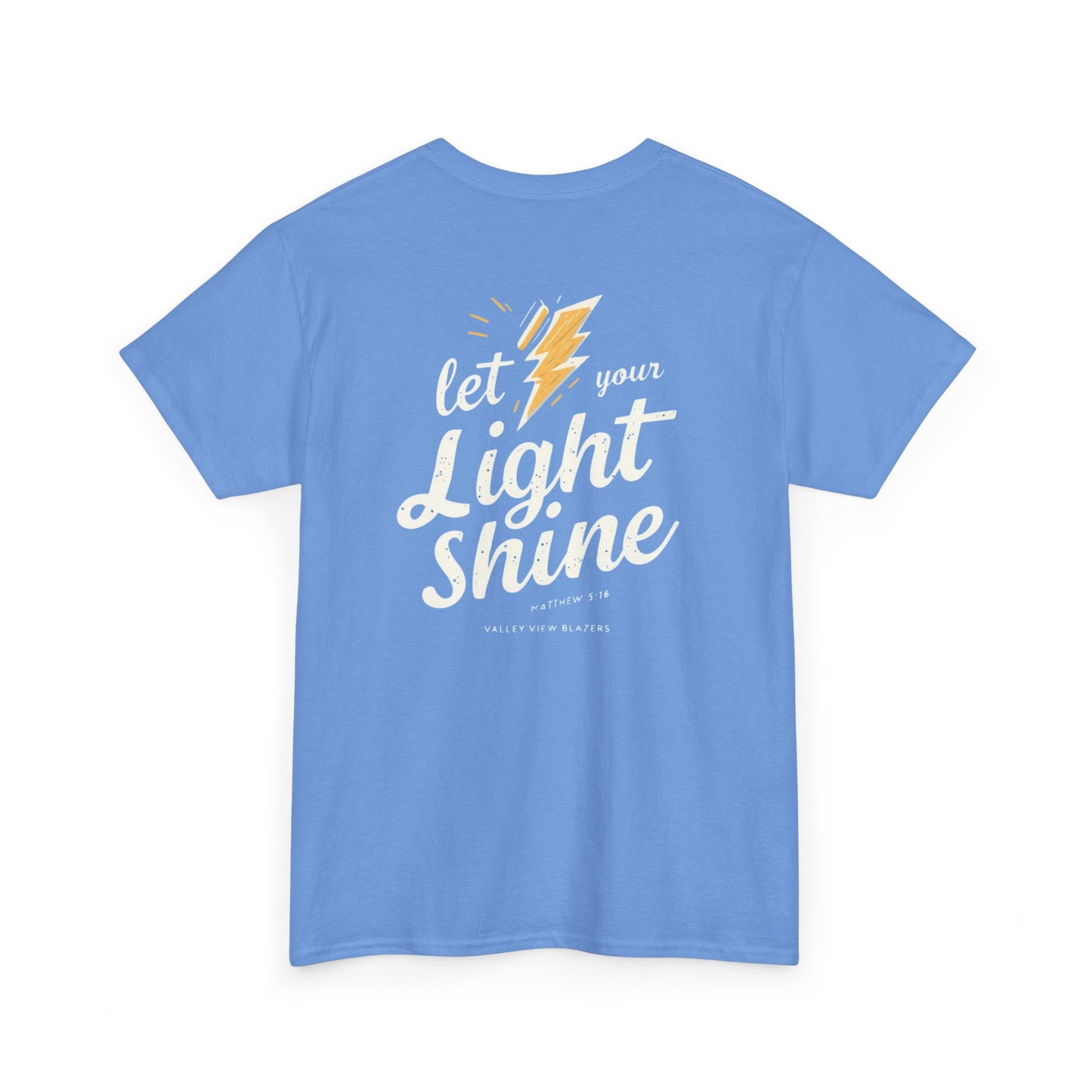 Let Your Light Shine T-Shirt — Inspirational Lightning Graphic Tee. Valley View Blazers