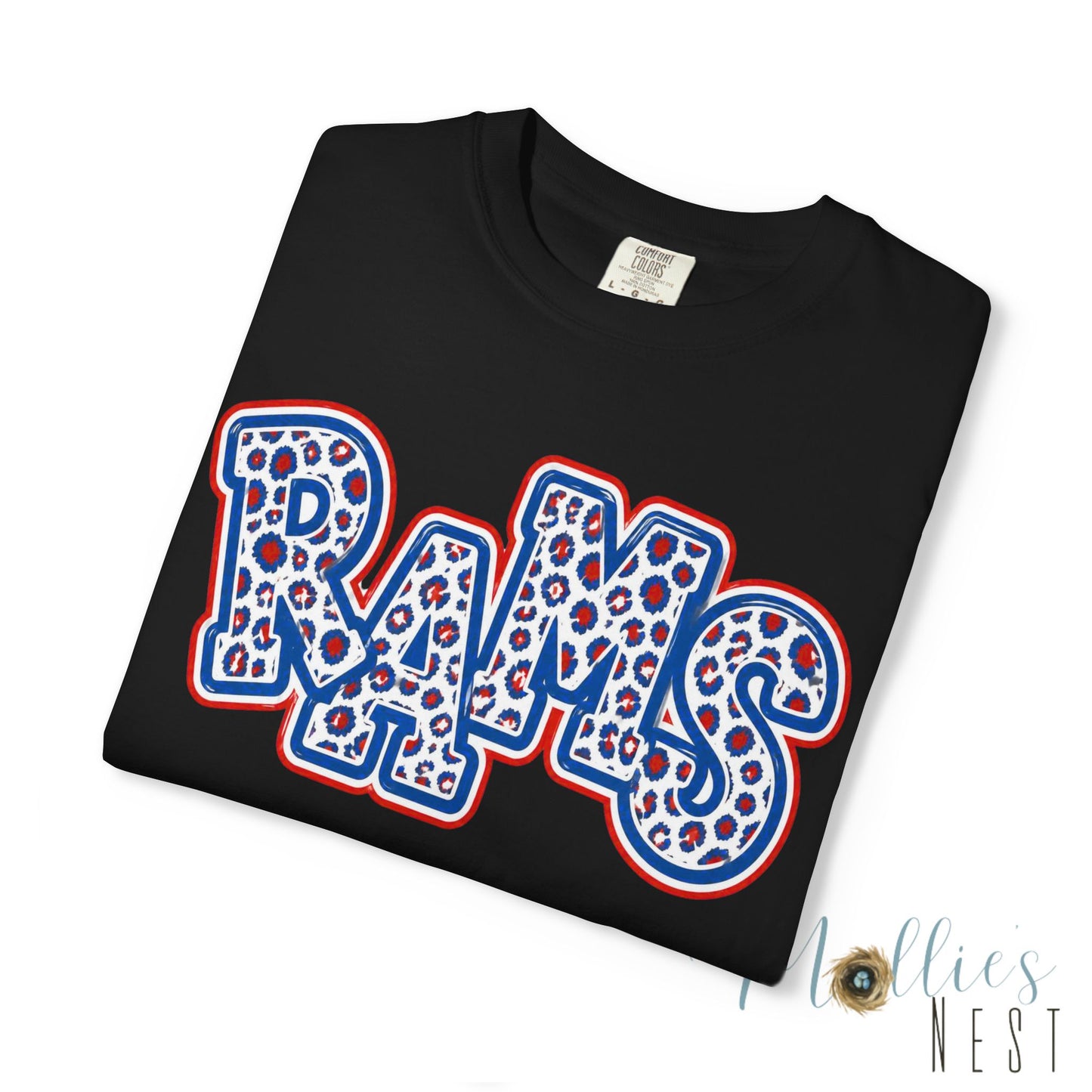 Paragould Rams Leopard Print Retro Logo T-Shirt