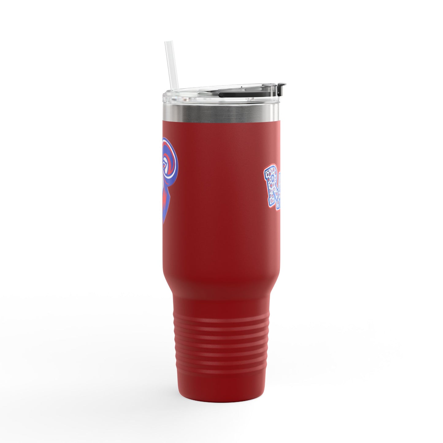 40oz Insulated Travel Mug — Paragould Rams Leopard Print & Team Logo