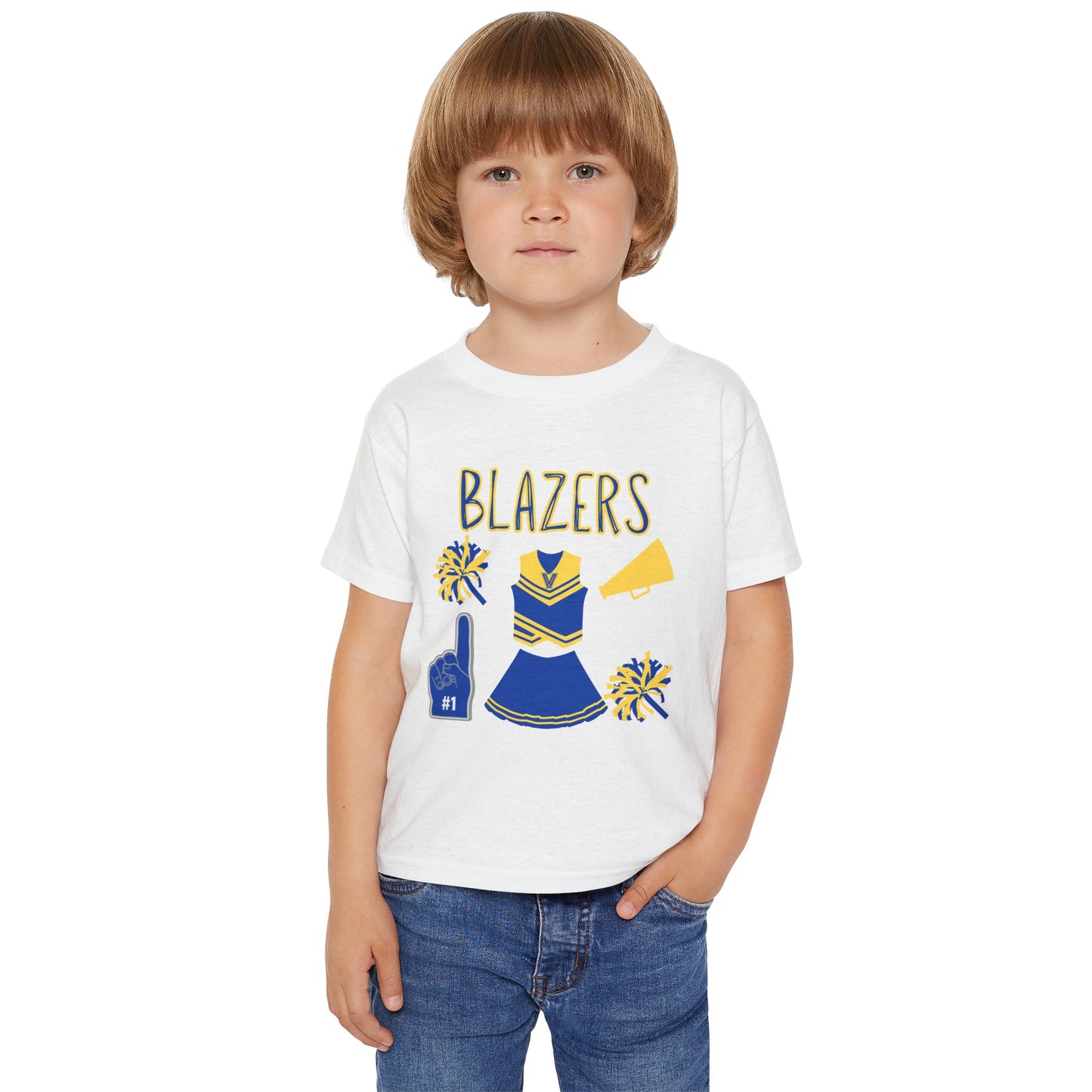 Blazers Cheer. Heavy Cotton™ Toddler T-shirt