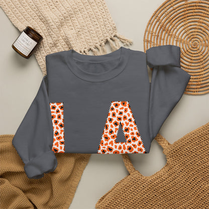 Lee Academy LA Cougars Leopard Print School Spirit Sweatshirt
