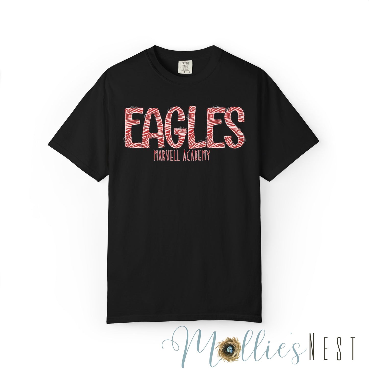 ADULT. Comfort Colors EAGLES (Marvell) Zebra Print