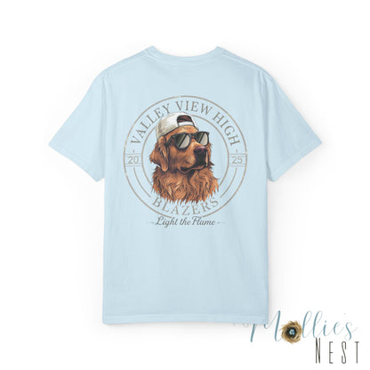 Valley View Blazers. Dog with sunglasses graphic shirt