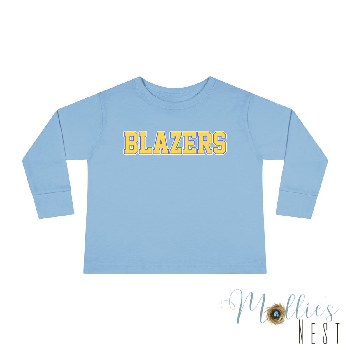 Toddler Blazers - Classic Blue & Gold - Valley View Long Sleeve Tee