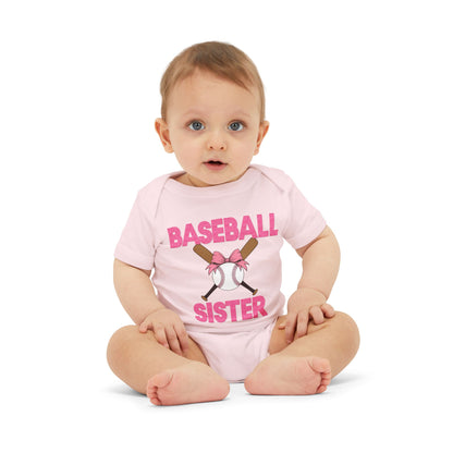 Baseball Sister Infant Jersey One Piece - Adorable Baby Bodysuit for Little Sports Fans