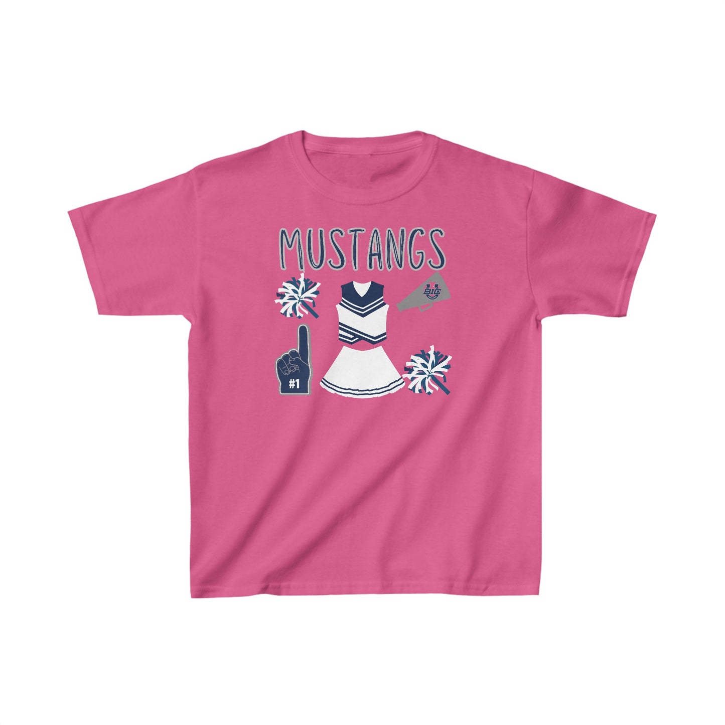 Mustangs Cheer. Kids Heavy Cotton™ Tee