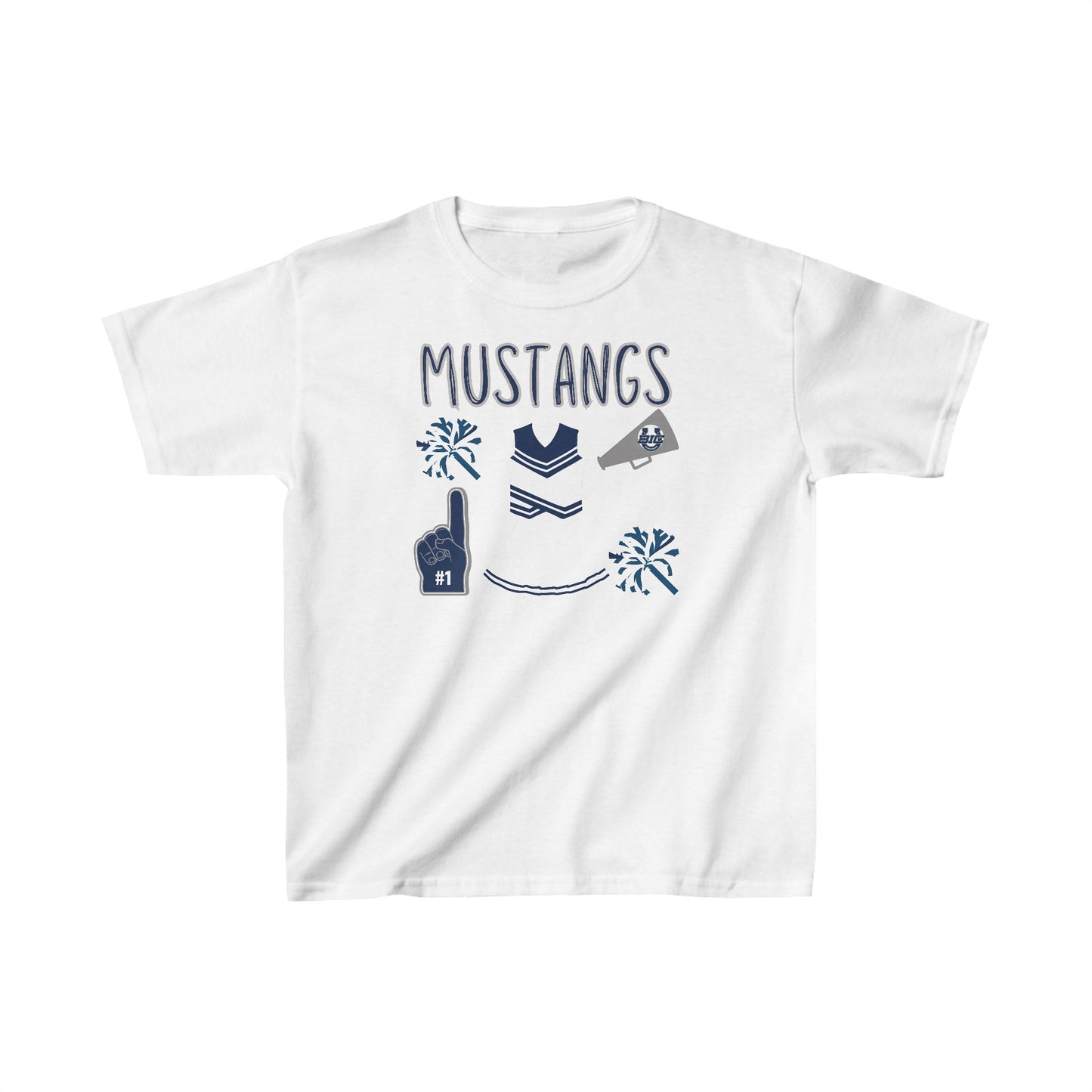 Mustangs Cheer. Kids Heavy Cotton™ Tee