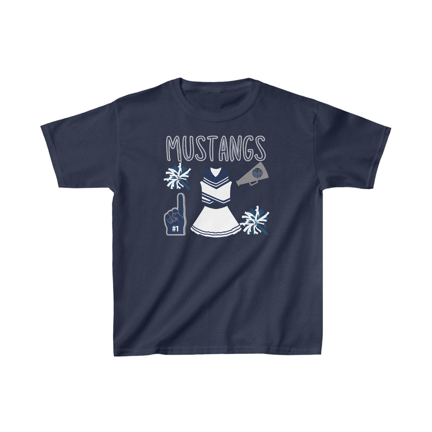 Mustangs Cheer. Kids Heavy Cotton™ Tee