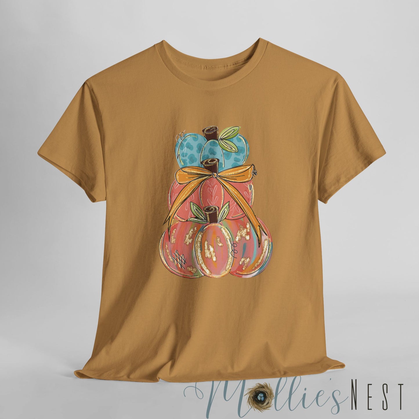 Pumpkin Stack. Heavy Cotton Tee