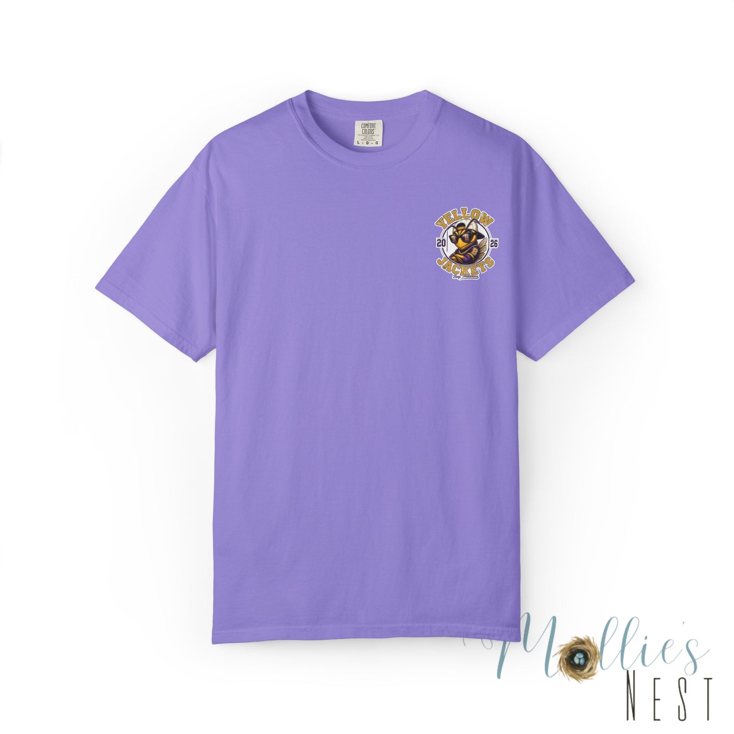 ADULT — Yellow Jackets Mascot 2026 School Spirit Shirt. Comfort Colors