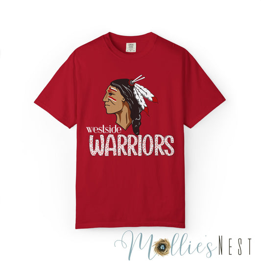 ADULT. Westside Warriors Red Leopard with Mascot