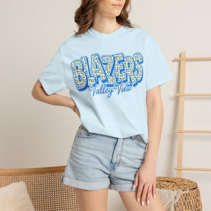 ADULT. Blazers Valley View Leopard Print T-Shirt - Stacked font