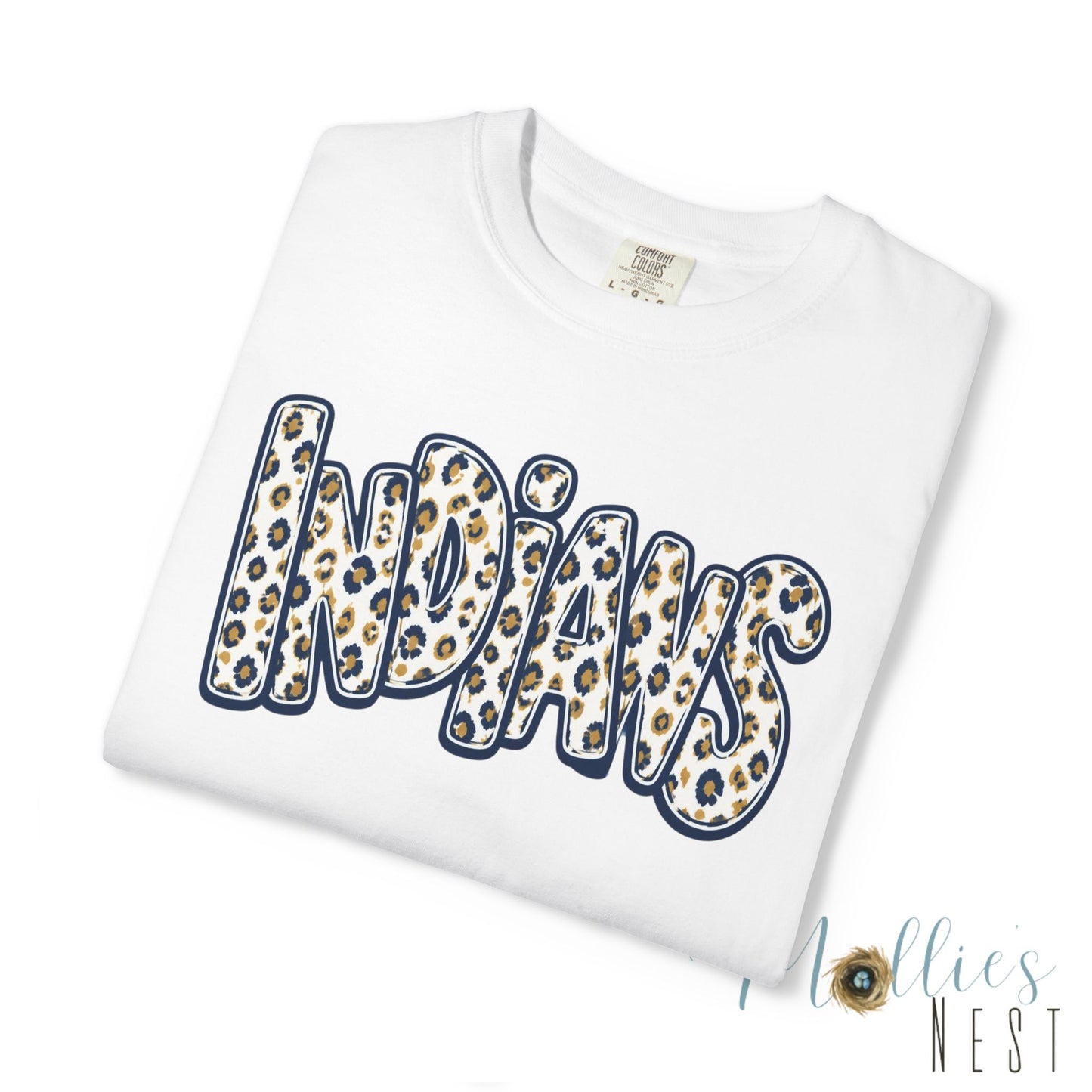 Indians Marked Tree Leopard Stacked Graphic T-Shirt - Adult