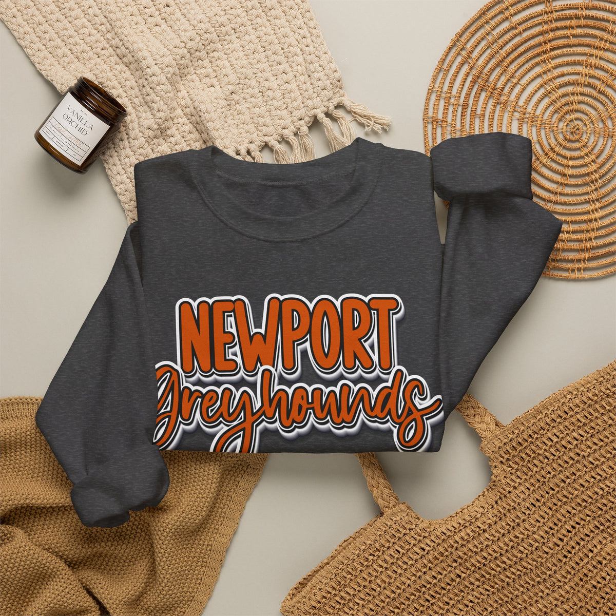 Newport Greyhounds Crewneck Vintage Graphic Sweatshirt