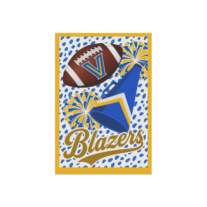 Blazers Football & Cheer Yard Flag — Blue & Gold Team Spirit Yard Banner