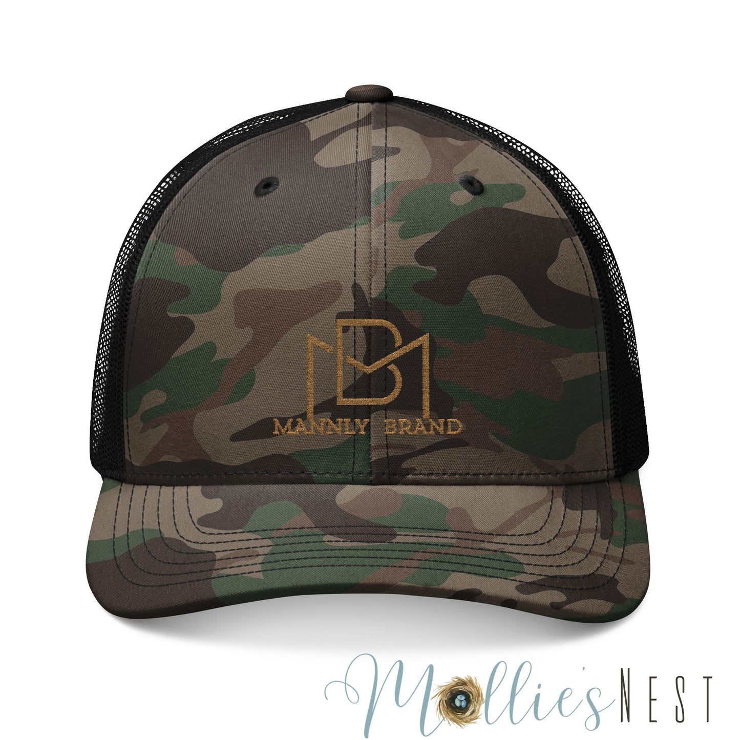 Mannly Brand Camouflage Trucker Hat - Stylish Outdoor Headwear