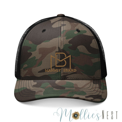 Mannly Brand Camouflage Trucker Hat - Stylish Outdoor Headwear