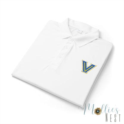 Embroidered V - Valley View Blazers Logo Performance Polo — Moisture-Wicking Sport Shirt