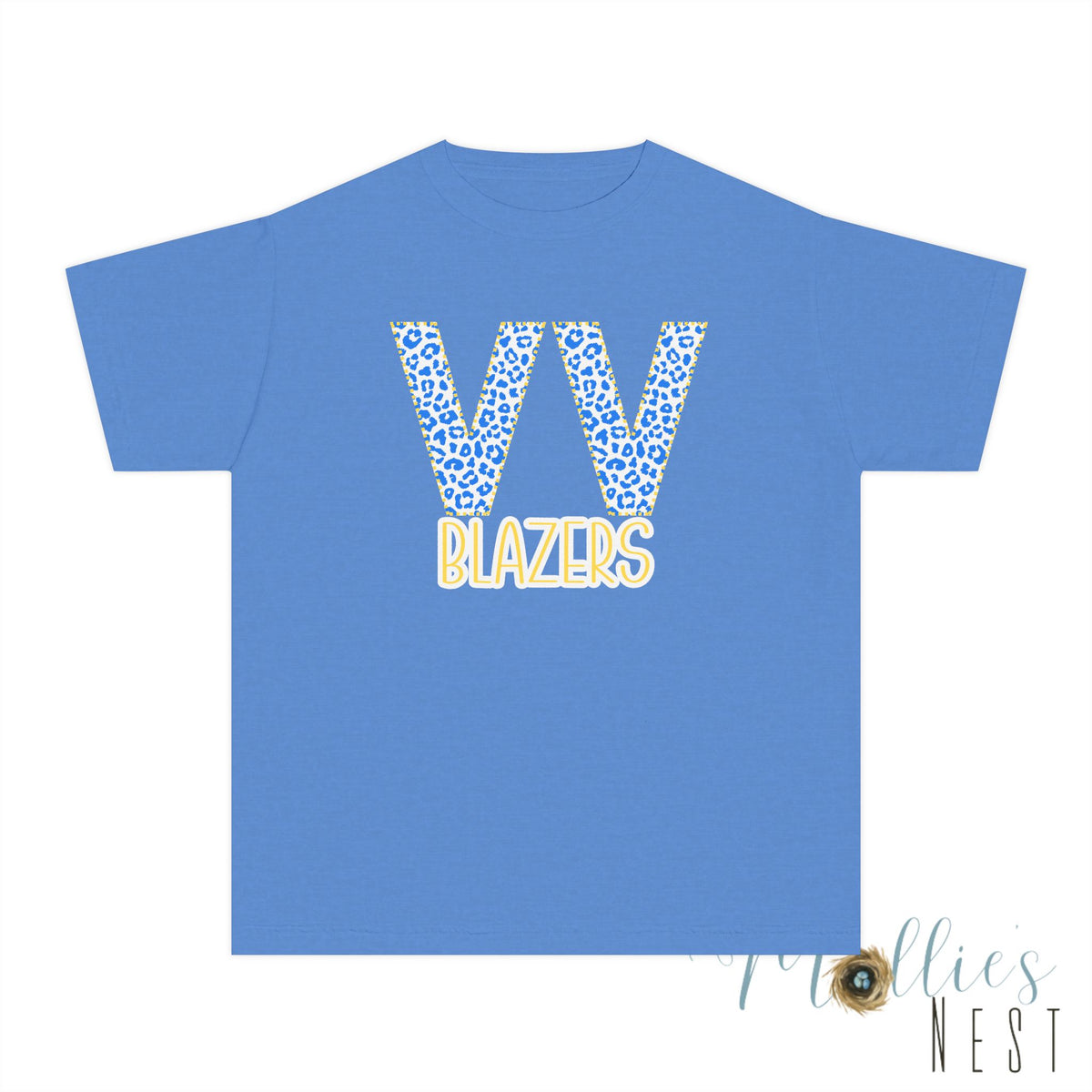 Youth Valley View. VV -Blazers Leopard Monogram Tee