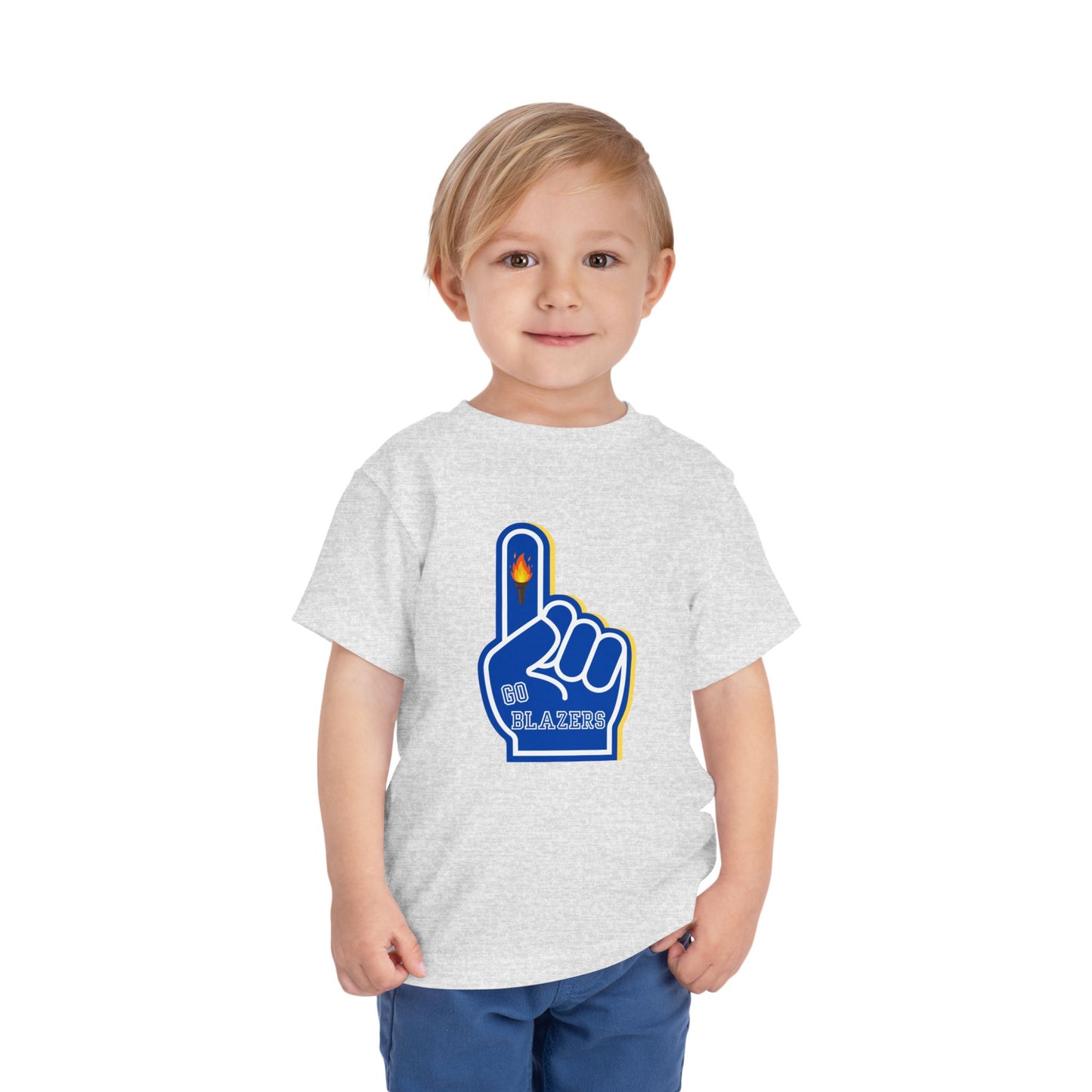 Toddler Blazer Foam Finger. Short Sleeve Tee