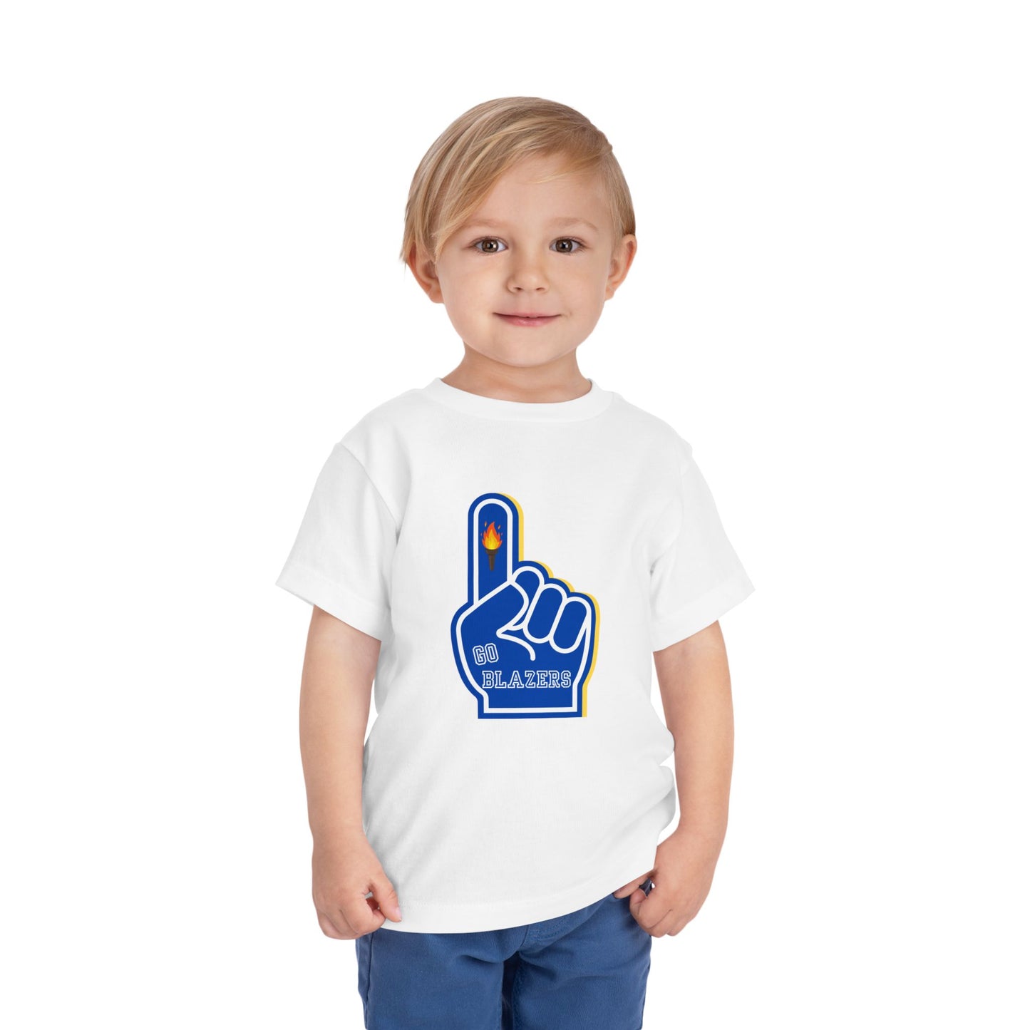 Toddler Blazer Foam Finger. Short Sleeve Tee