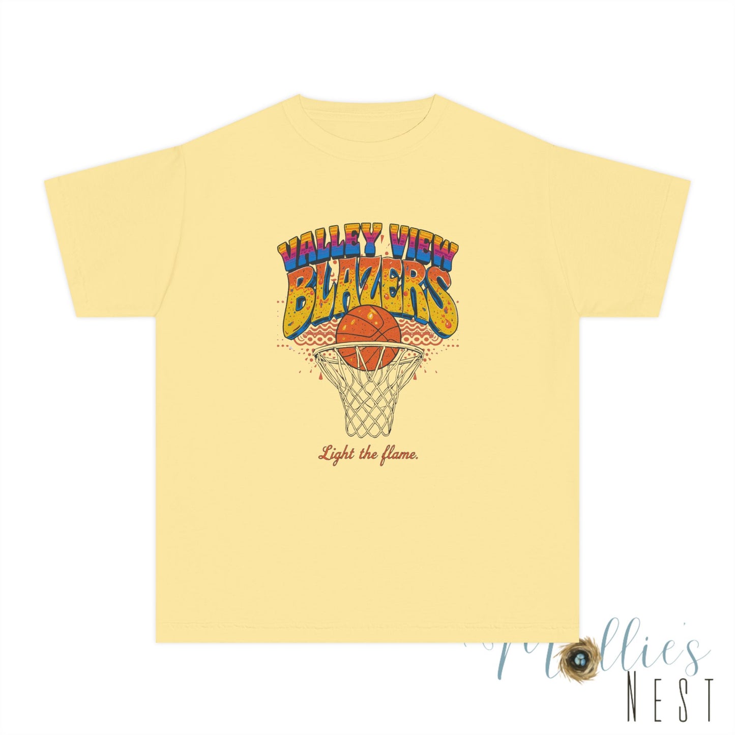 Youth Basketball Tee - Retro Valley View Blazers
