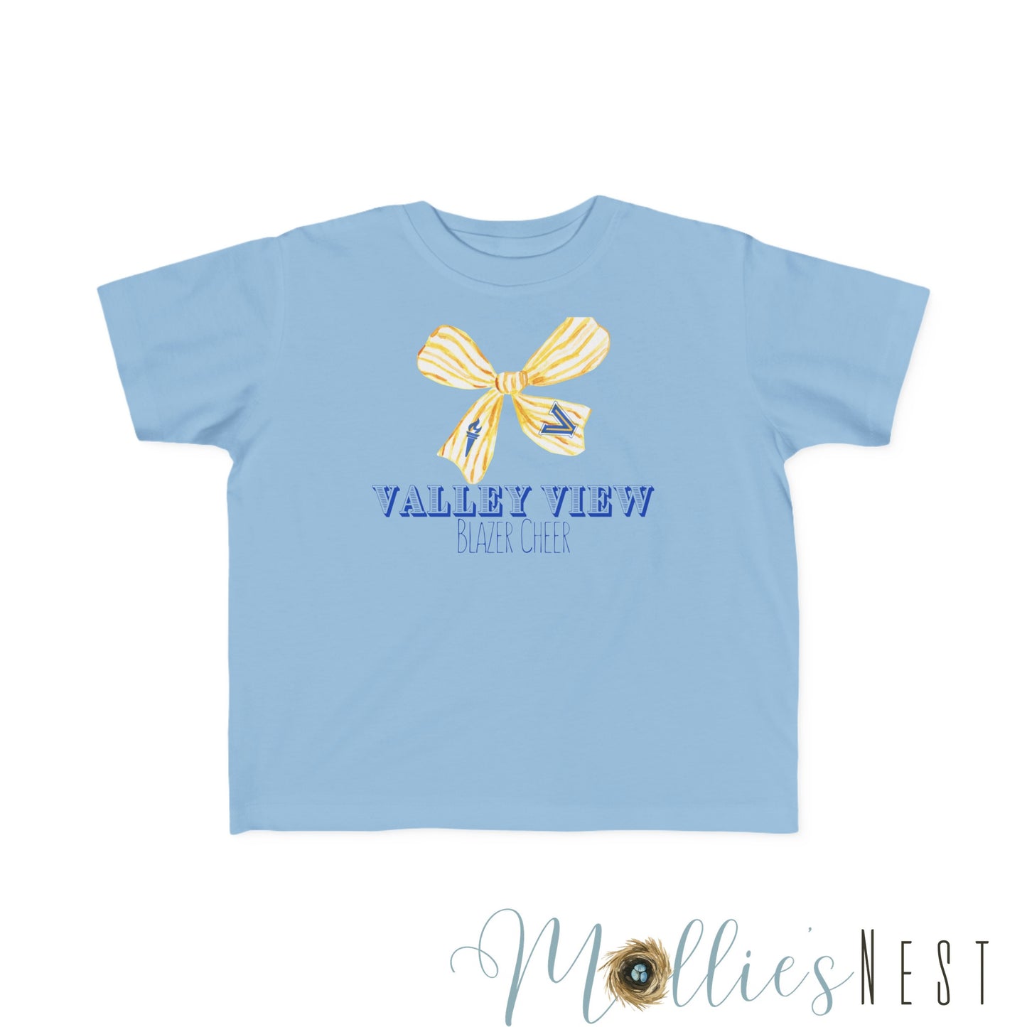 Valley View. Cheer Bow Toddler's Fine Jersey Tee