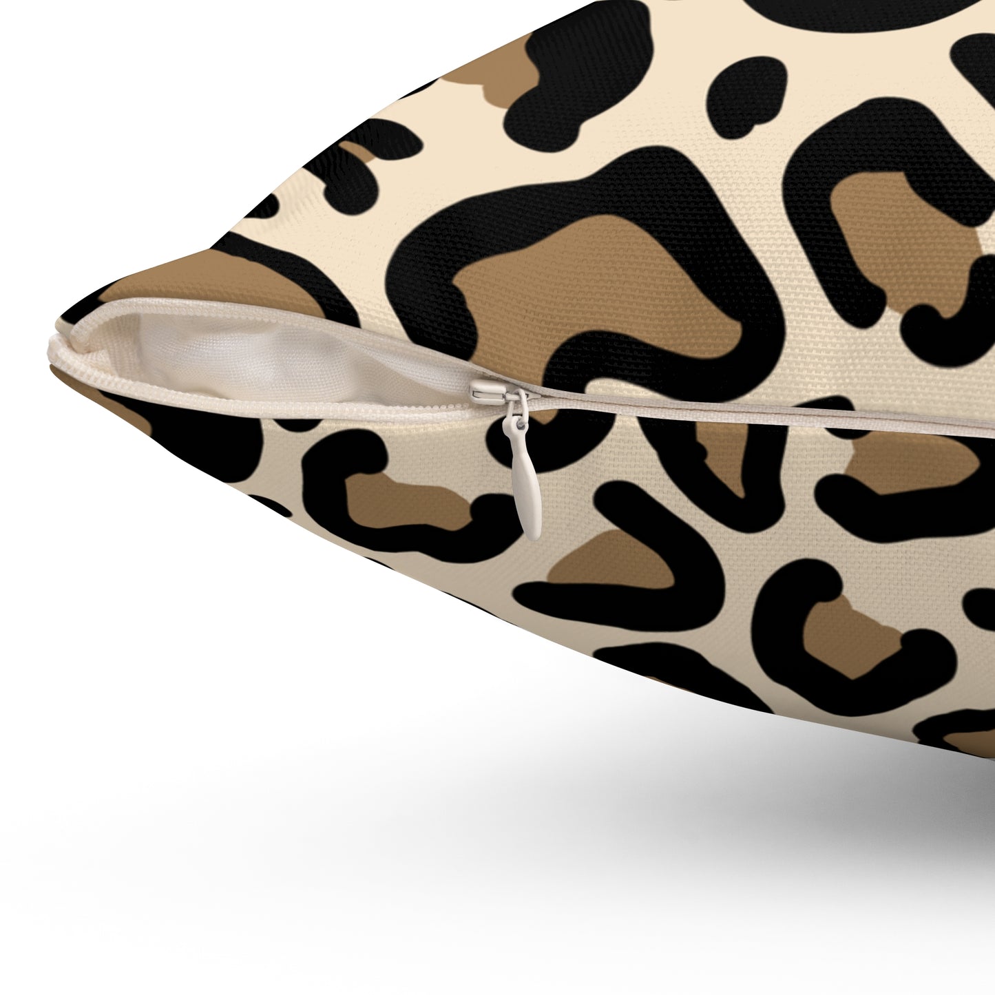 Leopard Spun Polyester Square Pillow