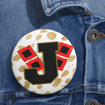 Jonesboro Hurricane - Gold Spotted background- BUTTON 7