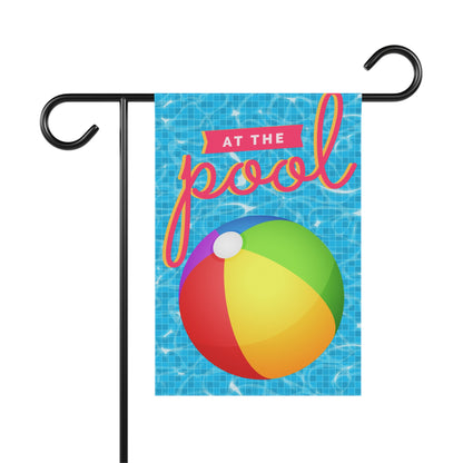 Summer Pool Banner - "At The Pool" Decor for Garden and House