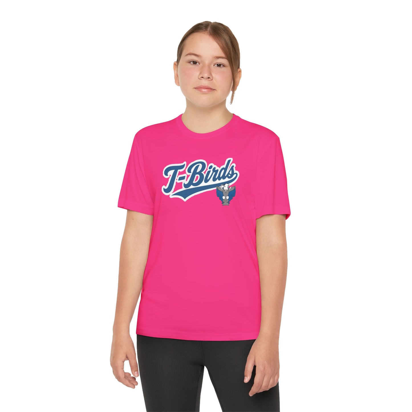 Cross County. Thunderbirds Youth Drifit — Script Logo Team Shirt